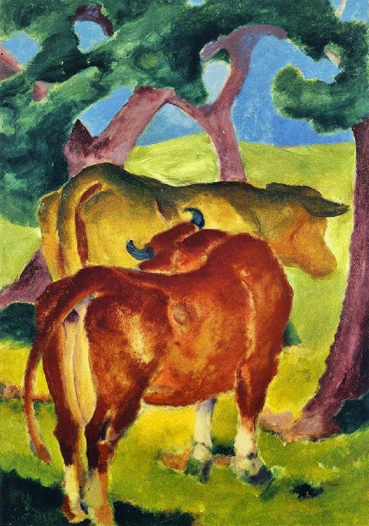 Cows Under Trees by Franz Marc