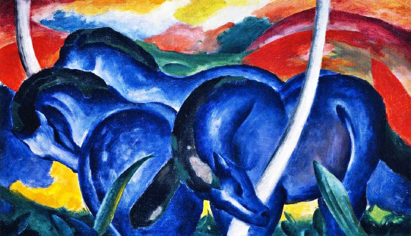 THE LARGE BLUE HORSES