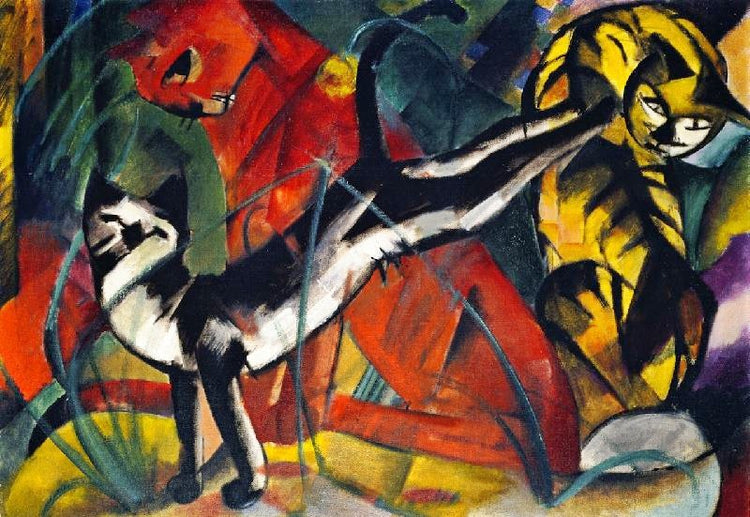 Three Cats by Franz Marc