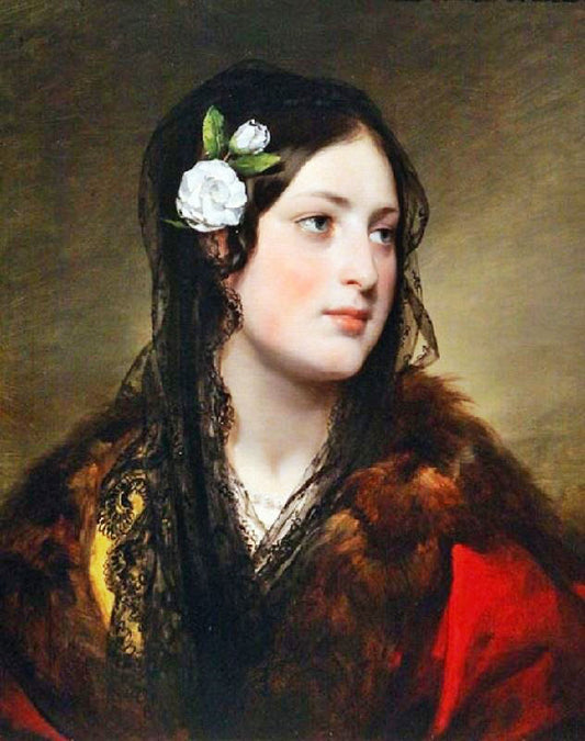 Portrait Of Elise Kreuzberger by Friedrich von Amerling