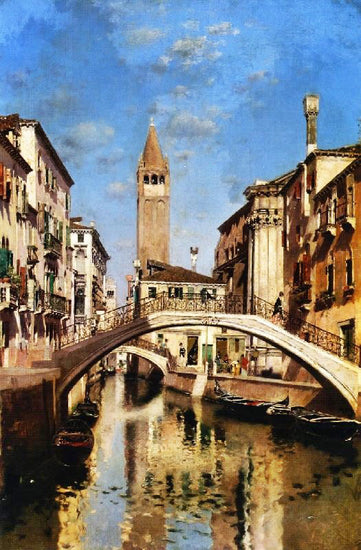 Venetian Canal by Martin Rico y Ortega