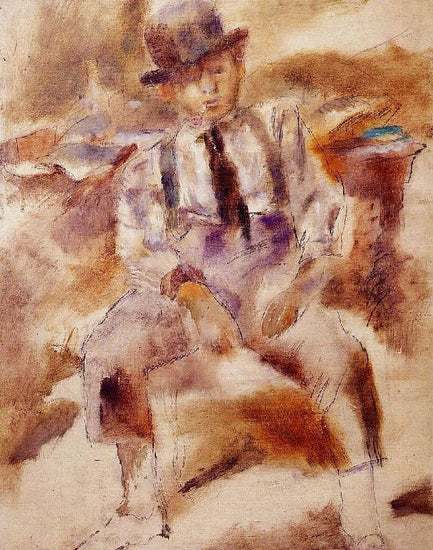 Mulatto With Bowler Hat by Jules Pascin