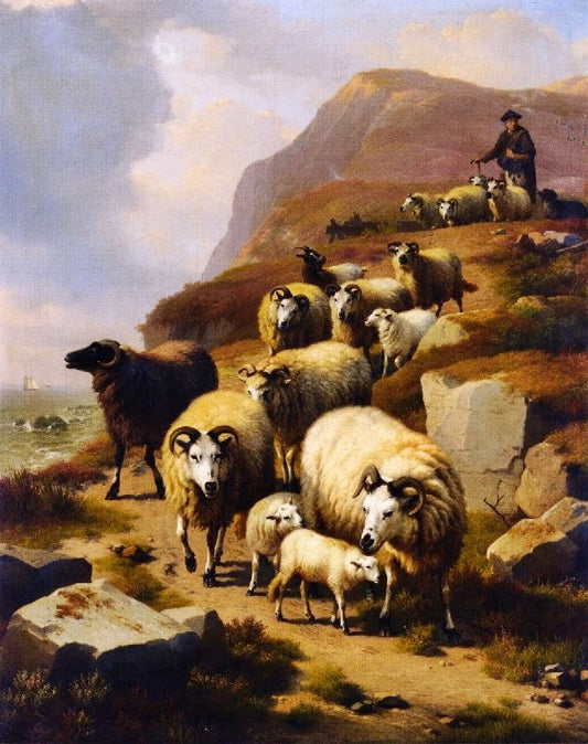 A Shepherd And His Flock by Eugene Verboeckhoven