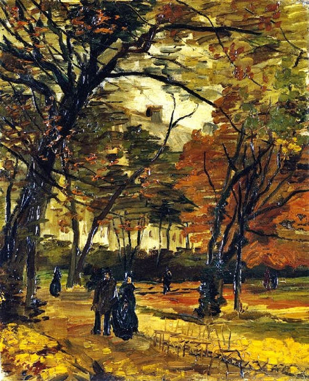 In The Bois De Boulogne by Vincent van Gogh