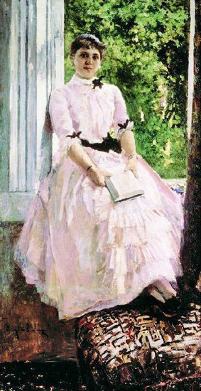 Portrait Of The Actress Tatiana Lyubatovich. by Constantin Alexeevich Korovin
