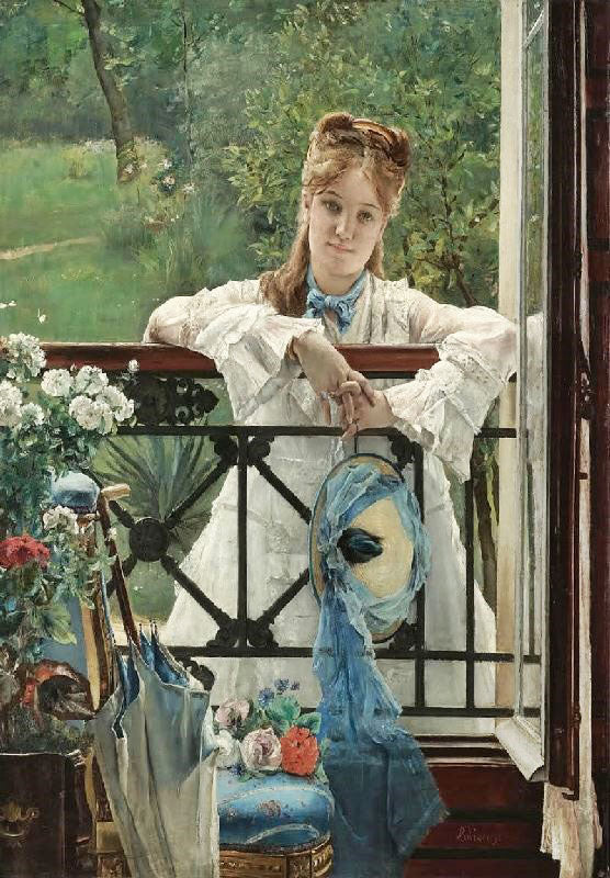 The Blue Ribbon by Alfred Émile Léopold Stevens