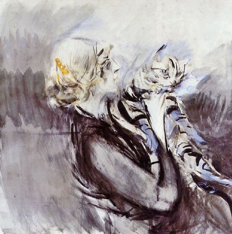 A Lady With A Cat by Giovanni Boldini
