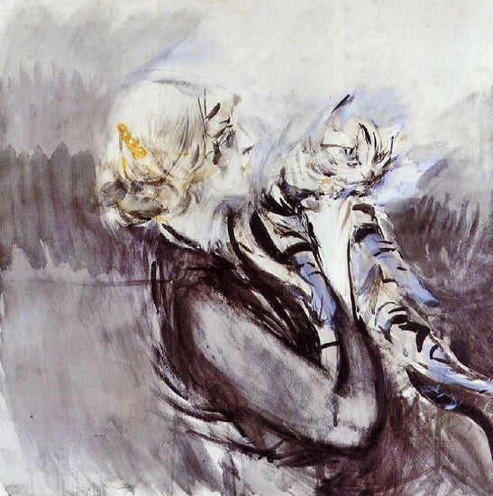 A Lady With A Cat by Giovanni Boldini