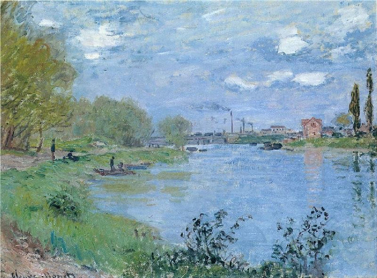The Banks Of The Seine At La Grande Jatte by Claude Oscar Monet
