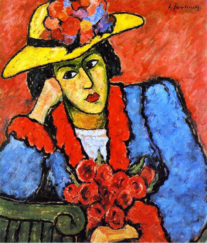 LADY IN A YELLOW STRAW HAT