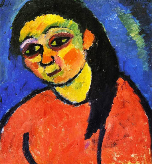 Woman In Red Blouse by Alexei Jawlensk