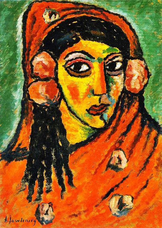 Spanish Woman With Red Veil by Alexei Jawlensk