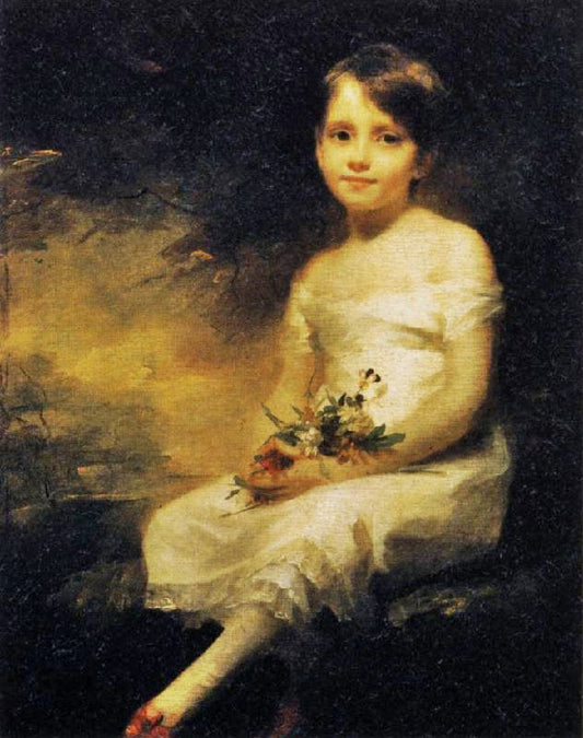 Young Girl Holding Flowers by Sir Henry Raeburn R.A. P.R.S.A.