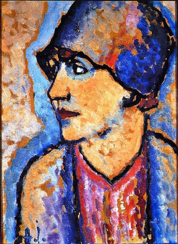 Portrait Of Mrs. Kirchhoff by Alexei Jawlensk