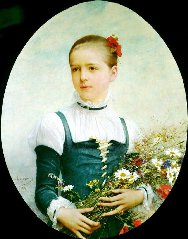 Portrait Of Edna Barger Of Connecticut by Jules Joseph Lefebvre