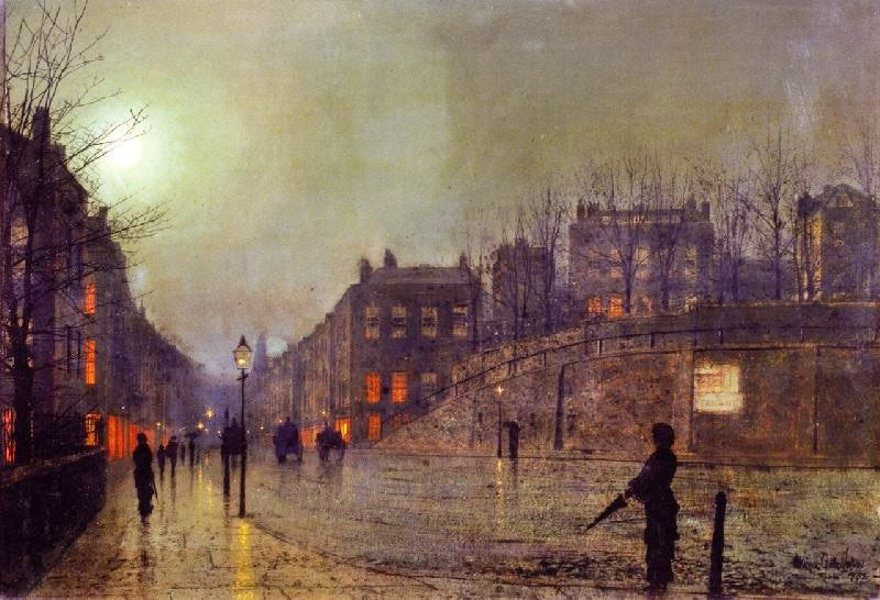 London, View Of Heath Street By Night by John Atkinson Grimshaw