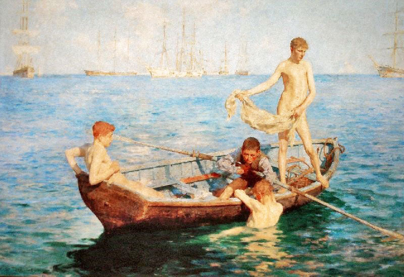 August Blue by Henry Scott Tuke