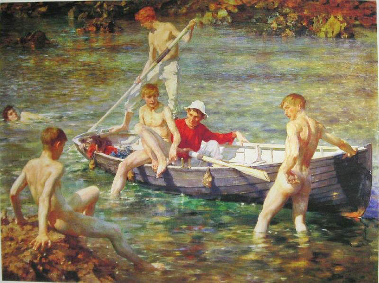 Ruby, Gold And Malachite by Henry Scott Tuke