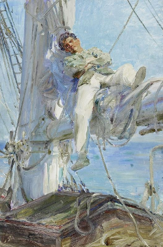 Sleeping Sailor by Henry Scott Tuke