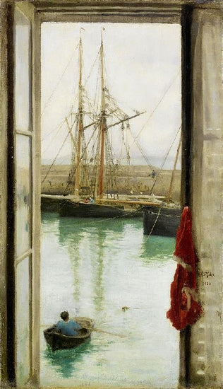 Harbour Dielette, Normandy by Henry Scott Tuke