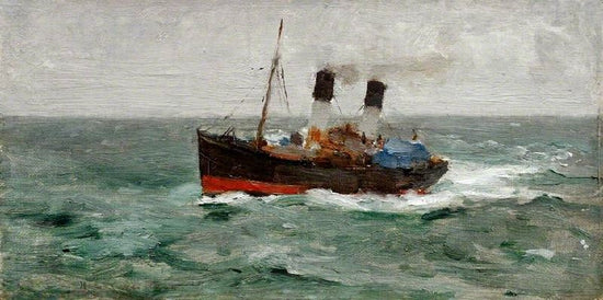 Two-Funnelled Steamer by Henry Scott Tuke