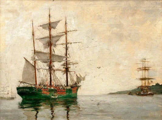 Timber Barque Off Pendennis by Henry Scott Tuke