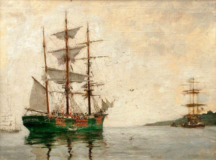 Timber Barque Off Pendennis by Henry Scott Tuke