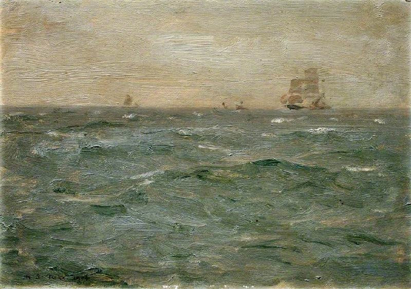Seascape With Sailing Craft by Henry Scott Tuke