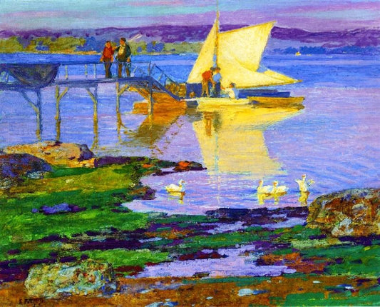 Boat At Dock by Edward Potthast