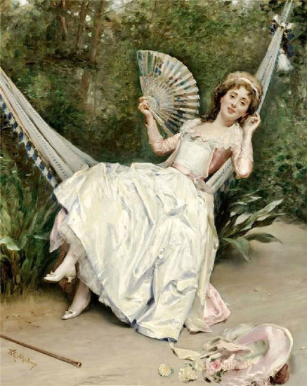 Girl In The Hammock by Raimundo de Madrazo y Garreta