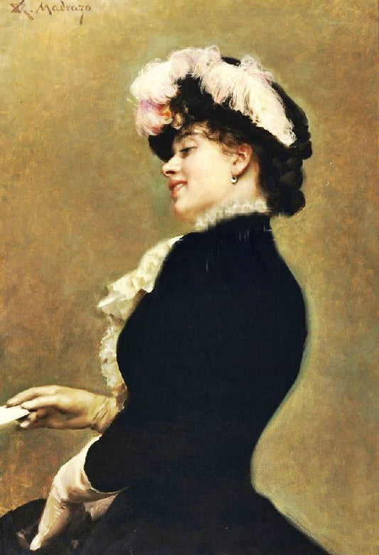 An Elegant Beauty by Raimundo de Madrazo y Garreta
