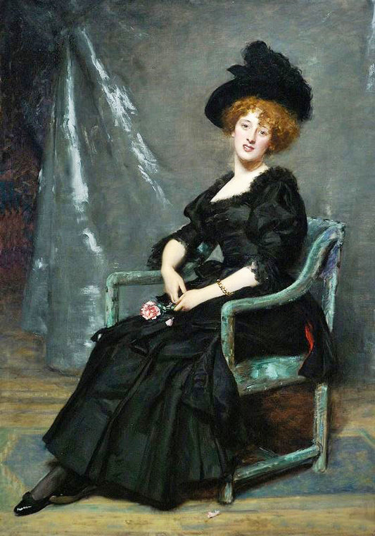 Portrait Of Lucy Lee Robbins by Charles Auguste Emile Carolus-Duran