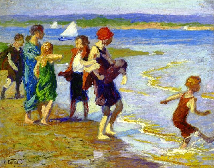 The Bathing Beach by Edward Potthast
