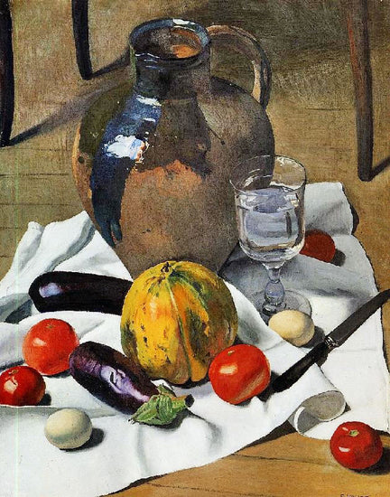 Still Life With Large Earthenware Jug by Felix Vallotton