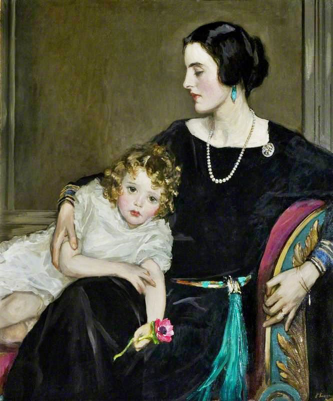 Anne Moira And The Honourable Mrs Forbes-Sempill by Sir John Lavery R.A.