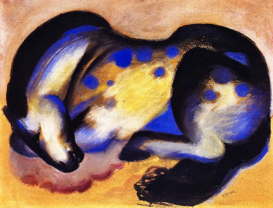 Lying Horse by Franz Marc