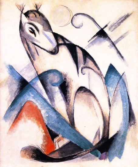 Sitting Fabulous Beast by Franz Marc