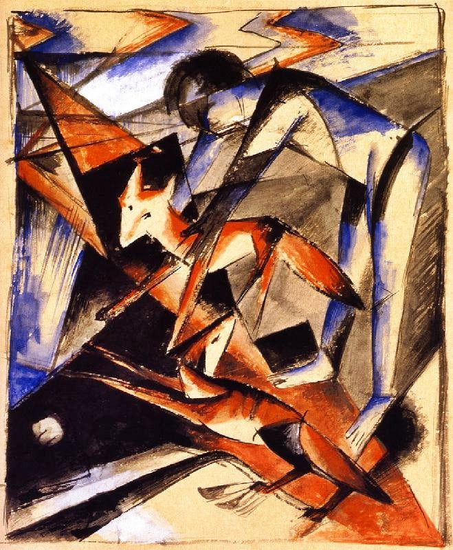 Noah With The Foxes by Franz Marc
