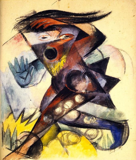 Caliban Figure For Shakespeare’S ’Tempest’ by Franz Marc