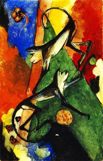 Two Monkeys by Franz Marc