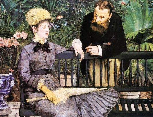 In The Conservatory by Édouard Manet
