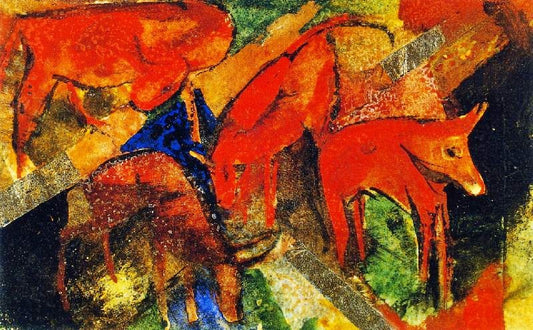 Red Cattle by Franz Marc