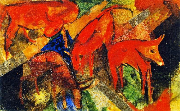 Red Cattle by Franz Marc