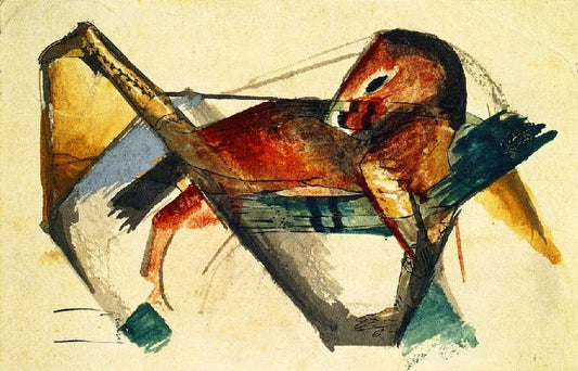 Little Horse In Cool Pink by Franz Marc