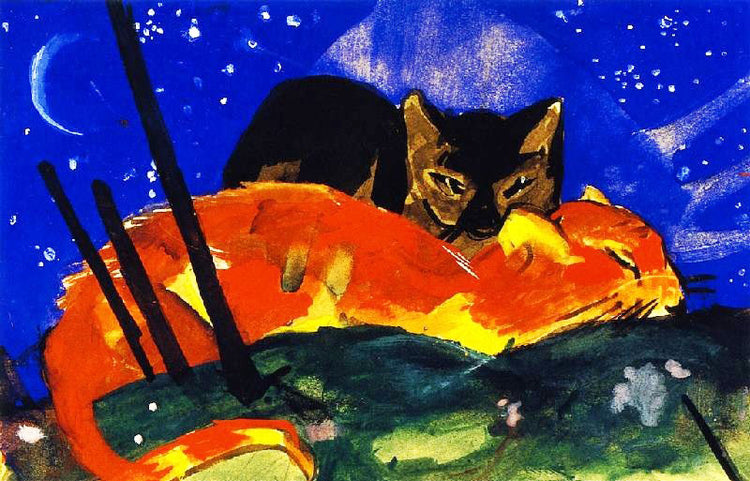 Two Cats by Franz Marc