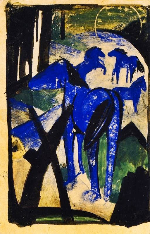 The Mother Mare Of The Blue Horses I by Franz Marc