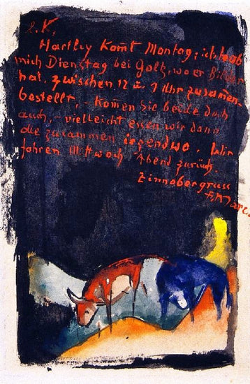Vermilion Greeting by Franz Marc