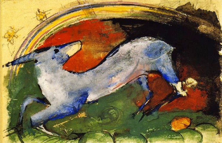 Bluish Fabulous Beast by Franz Marc