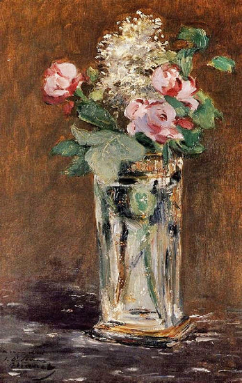 Flowers In A Crystal Vase by Édouard Manet