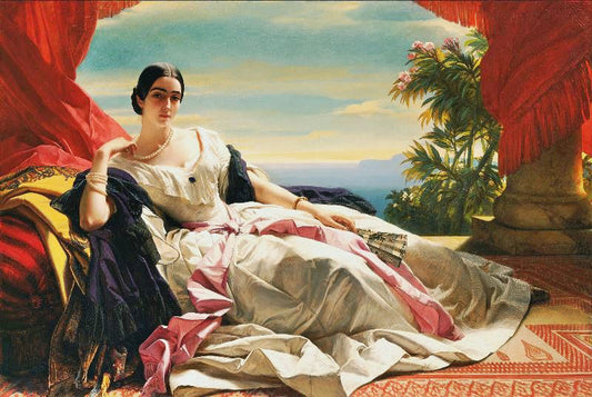 Portrait Of Leonilla, Princess Of Sayn-Wittgenstein-Sayn by Franz Xavier Winterhalter